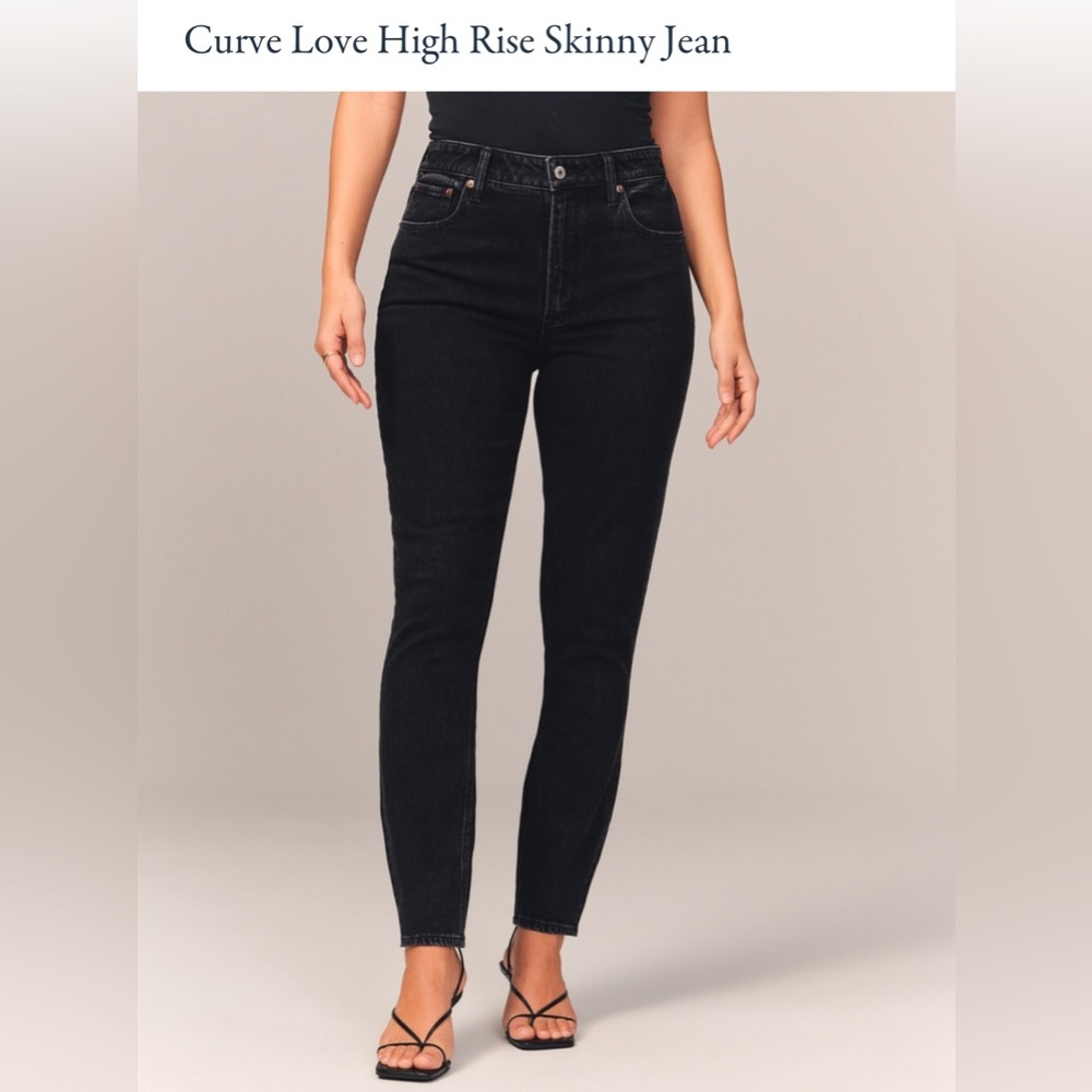 Women’s Abercrombie & Fitch Curve Love High Rise Skinny Jean.